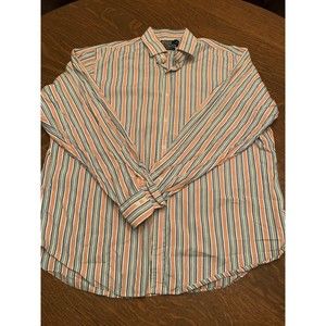Polo Ralph Lauren Regent Classic Fit Button Up Shirt Men XL 17.5 Blue Pink 0254